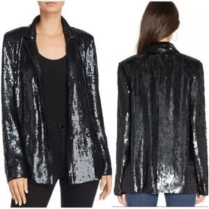 Joie Diandra Silk Sequined Single Breasted Blazer Jacket
In Caviar NWT